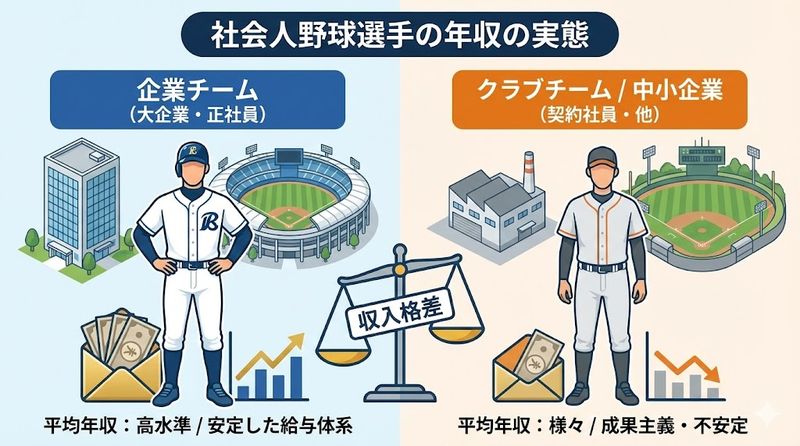 1.社会人野球選手の年収の実態