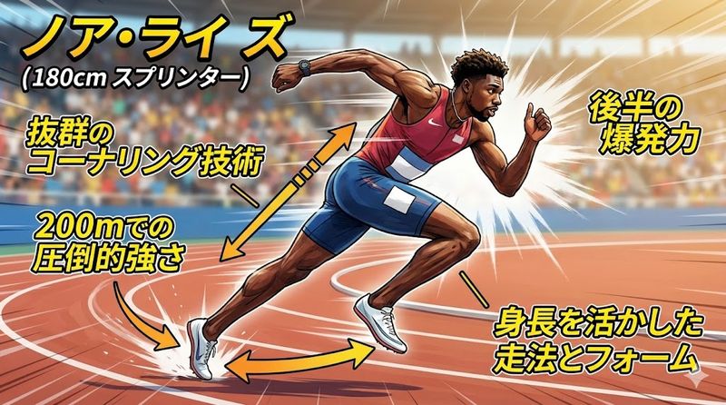 2.身長180cmを活かした走りの特徴と強み