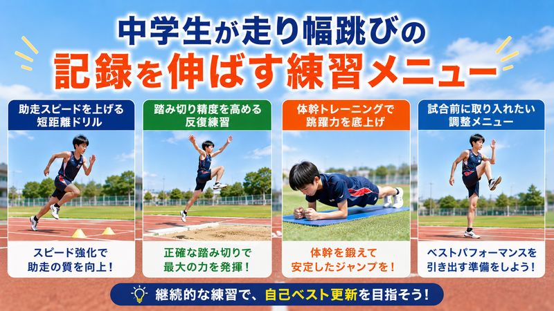 3.中学生が走り幅跳びの記録を伸ばす練習メニュー