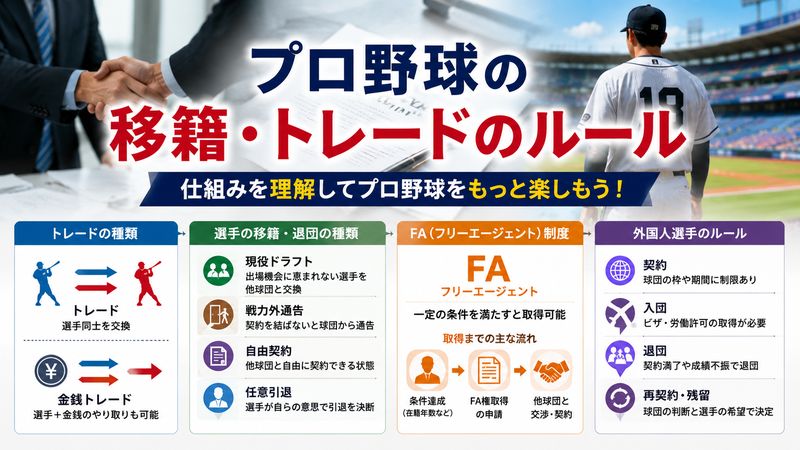 2. プロ野球の移籍・トレードの基本ルール