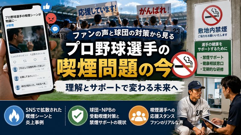 4.プロ野球選手の喫煙に関するファンの反応と球団の取り組み