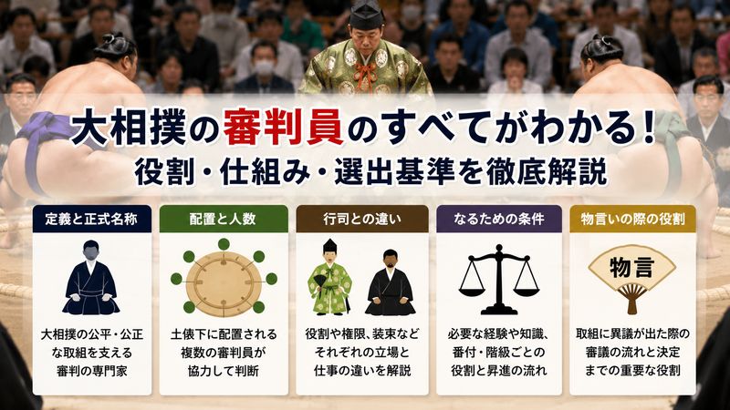 1.大相撲の審判員とは？基本的な役割と仕組み