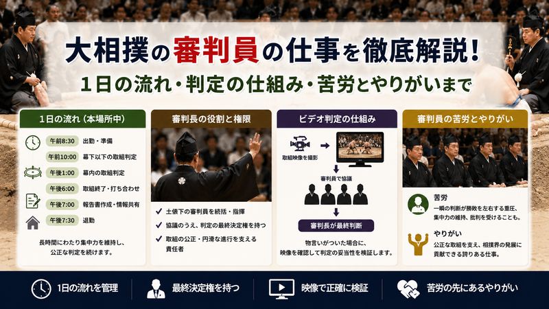 4.審判員の仕事内容と本場所でのシフト体制