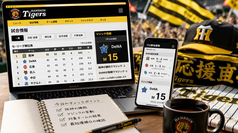 4.マジック対象チームの最新情報をチェックする方法